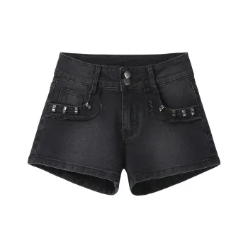 Rose Denim Shorts Women's