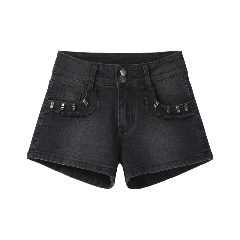 Rose Denim Shorts Women's-0