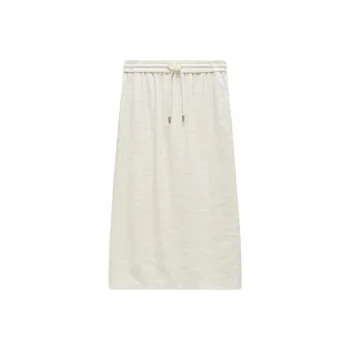 INSUN Casual Long Skirt Women's Cream White