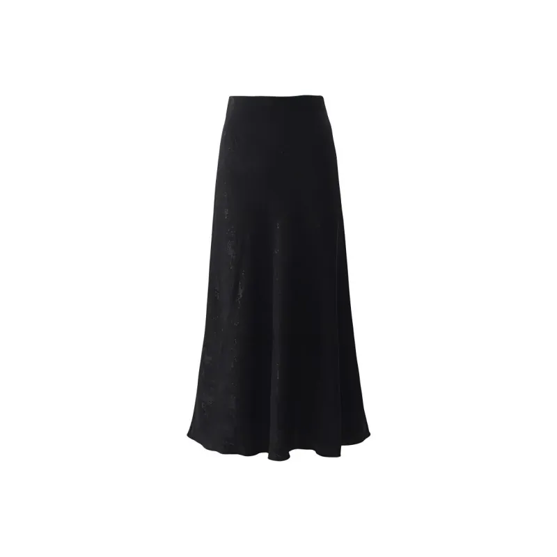 Wen Shan Casual Long Skirt Women's Black-0
