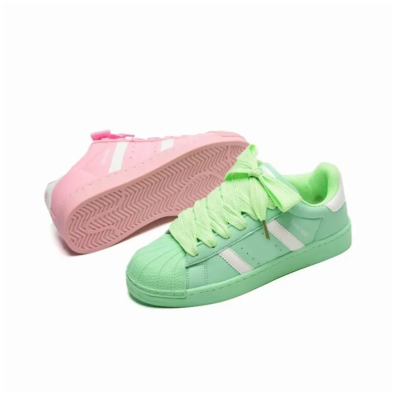 OAOQ Cushioning, Abrasion Resistant, Lightweight, And Breathable Low Top Skateboard Shoes Unisex-38