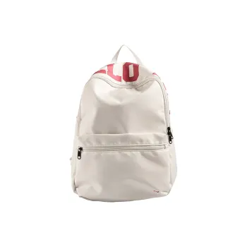 AIBAG Nylon Fabric Backpack Unisex White/Yellow