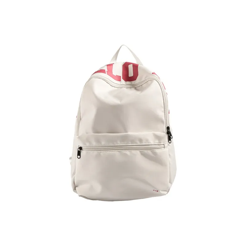 AIBAG Nylon Fabric Backpack Unisex White/Yellow-0