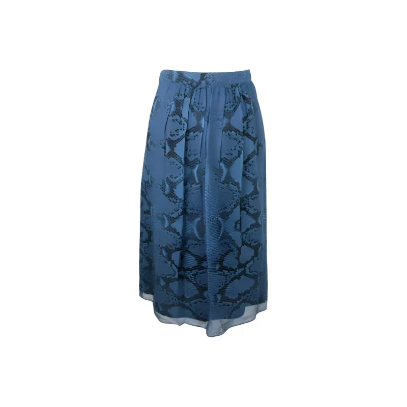 Burberry Casual Long Skirts Women's Blue-0