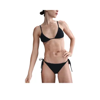 Nike Swim Swoosh Link Women's Terry Tie String Bikini Bottom