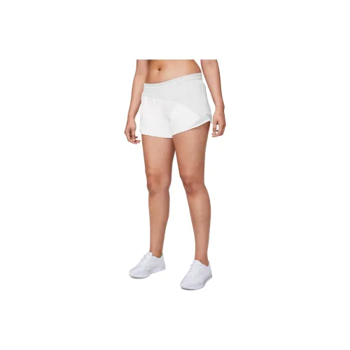 Lululemon Hotty Hot Sports Shorts Women's Light Chrome/White