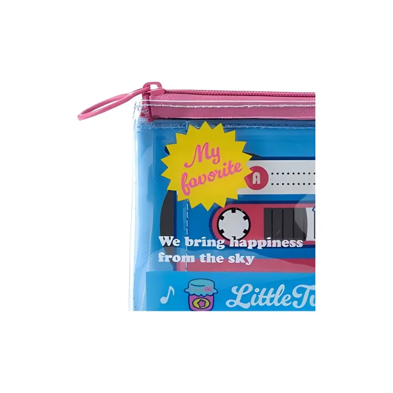 Sanrio PVC Polyvinyl Chloride Clutch Wallet Women's Blue-2