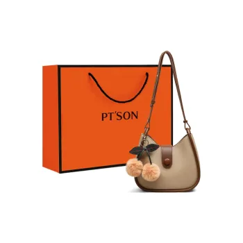 PT'SON Synthetic Leather Underarm Crossbody Bag, Shoulder Bag Regular Women's Khaki