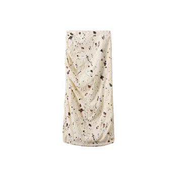 SHUXI Casual Long Skirts Women's Aerosol Paint