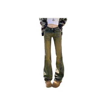 RAMPAGE Jeans Women's Yellow Mud