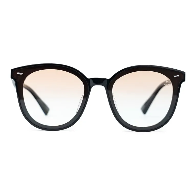 HELEN KELLER Plate Frame Round Sunglasses Unisex-1
