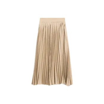 Massimo Dutti Casual Long Skirts Women's Ecru