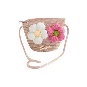 Love Of Wormwood Niche Woven Storage Makeup Bag Coin Purse Childlike Fun And Cuteness