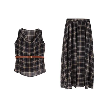 PLANE DRIFT Two Piece Skirt Sets Women's Clothing Sets Top+Skirt