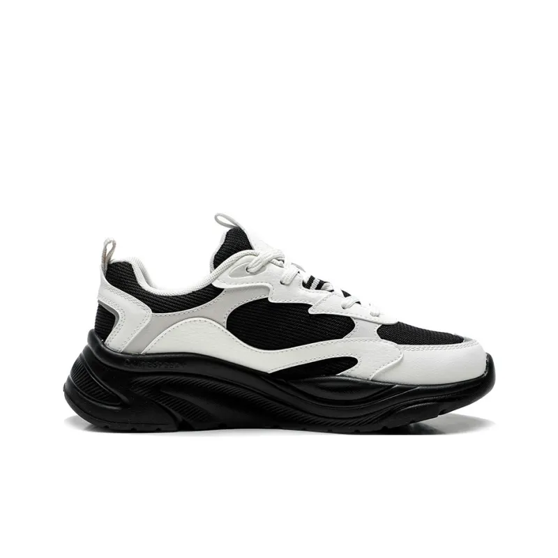 QIAODAN Dry Anti Slip Wear Resistant Low Top Casual Shoes Women's Black White Gray-1