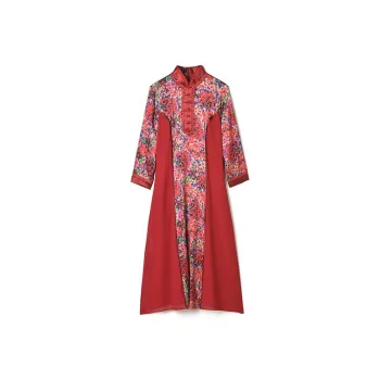Mapping Cheongsams Women's Red