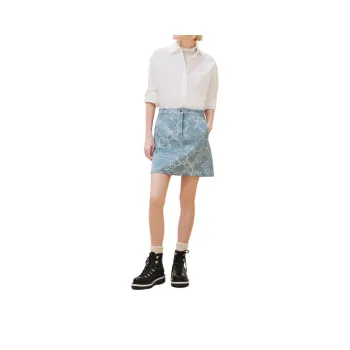 HERMES FW24 Denim Short Skirts Women's Arctic Blue