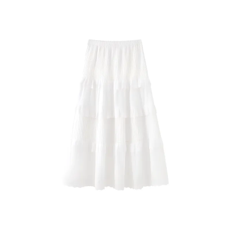 ROBINHOOD Casual Long Skirt Women's White-0