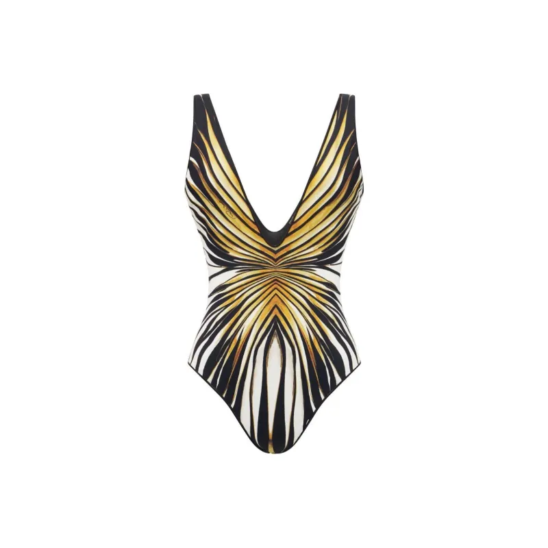 Roberto Cavalli SS24 One-piece Swimsuit Women's Gold-0