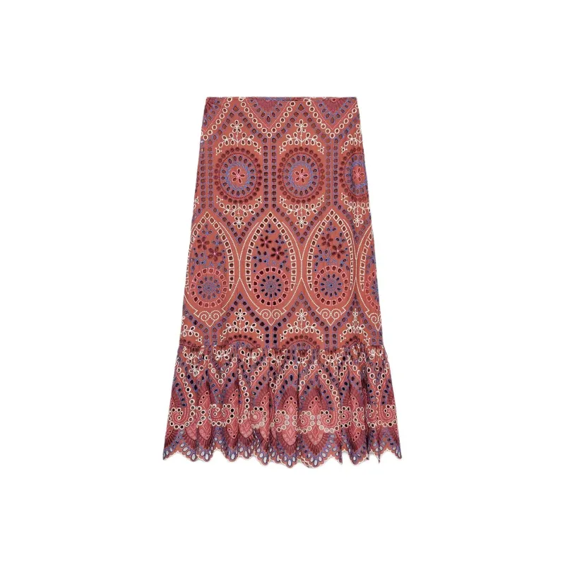 ZARA Casual Long Skirt Women's Multicolor-0