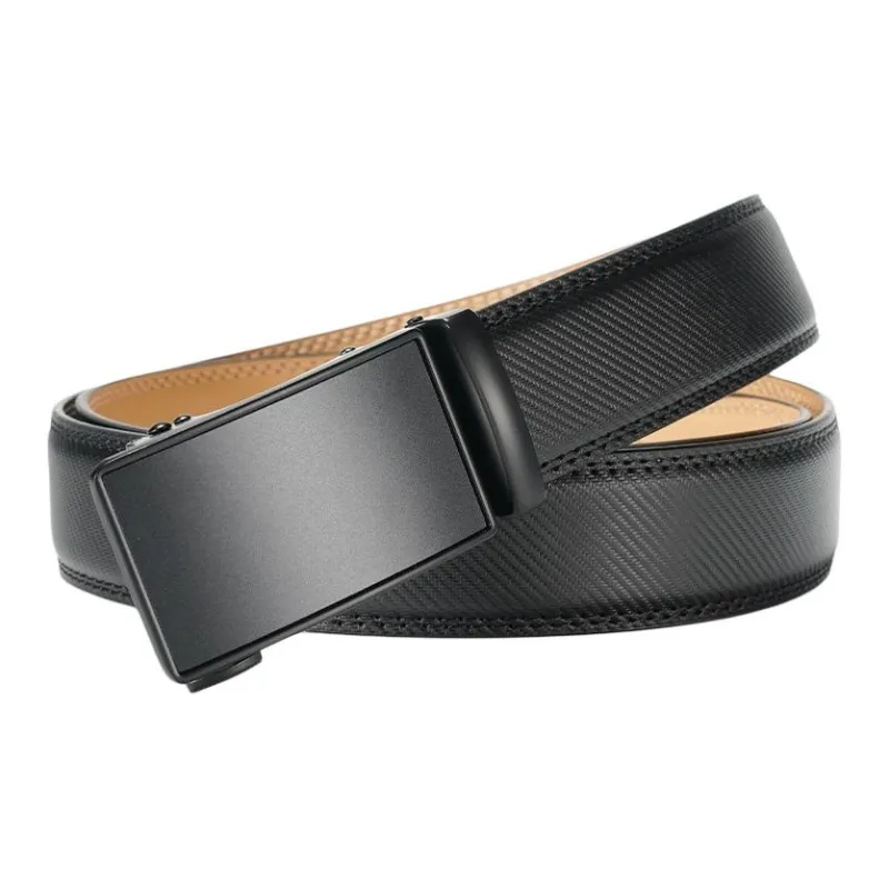 JEANSWEST Split Cow Leather With Transferred Pattern Leather Belts Men's 3.5CM-1