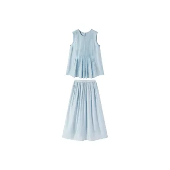 XIANGYING Skirt Set Women's Blue