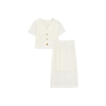 Love To Serve Skirt Set Women's Apricot