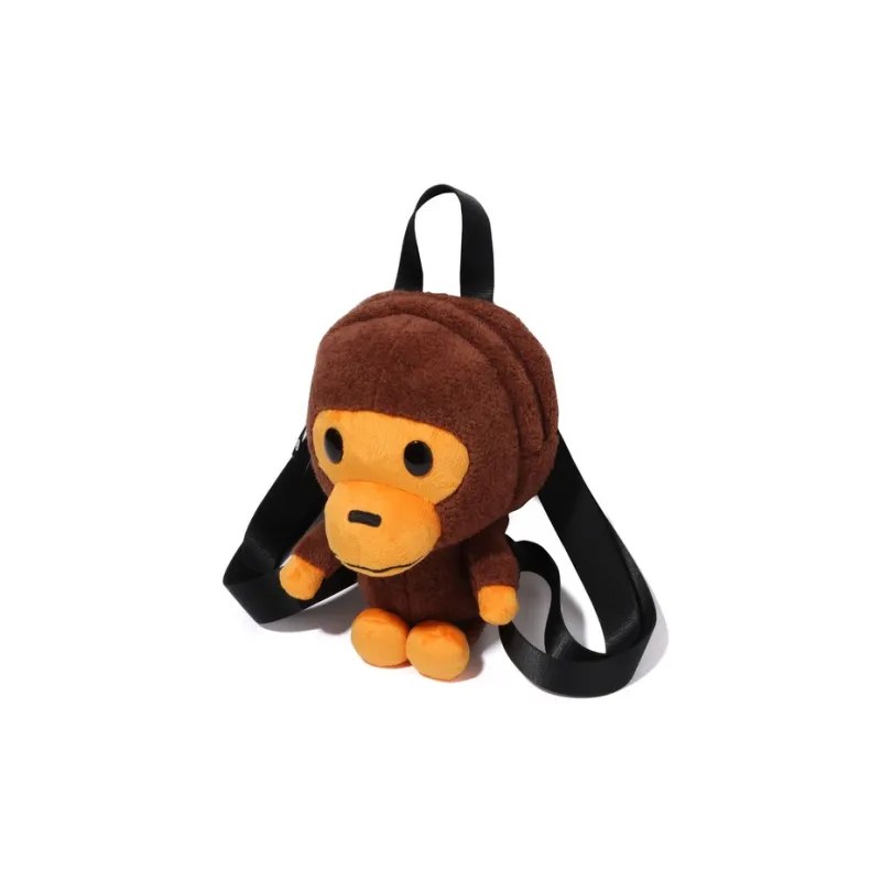 A BATHING APE Fabric Backpack Unisex Coffee-1