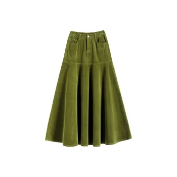 You Cow Me Pants Casual Long Skirts Women's Avocado Green