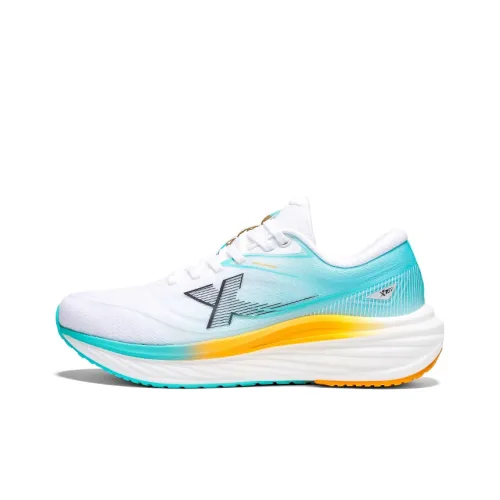 XTEP Chasing Clouds 2nd Generation Cushioning, Wear Resistant Low Top Casual Running Shoes Men's Classic White Teal