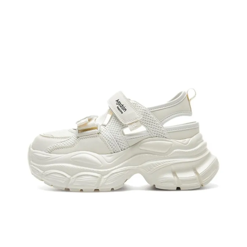 AGSDON Lightweight Breathable Height Increasing Low Top Chunky Sneakers 7.5cm Women's-0