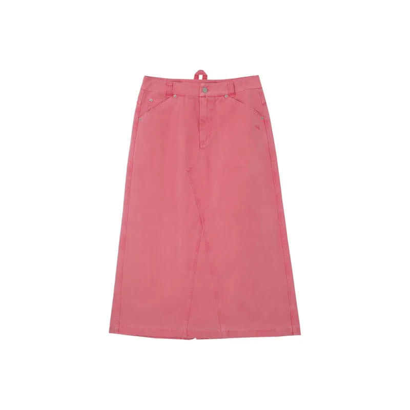 PUMA RETROSKIRT Casual Long Skirts Women's Bright Orange-0