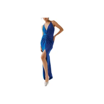 FREE PEOPLE Katie May Pixie Gown Evening Dress Women's Nautical Blue