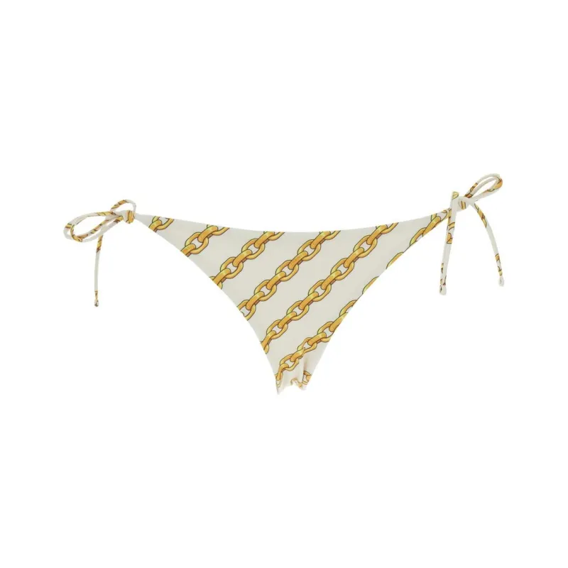 VERSACE Chain Printed Tie Fastened Bikini Bottoms-0