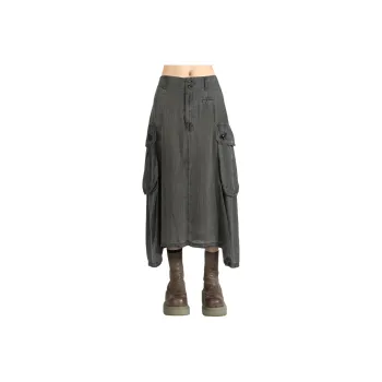 Yohji Yamamoto Casual Long Skirt Women's Gray