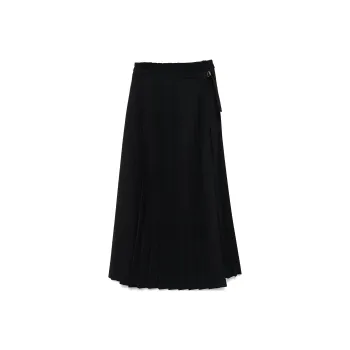 AMIPARIS Paris Twill Pleated Maxi Skirt