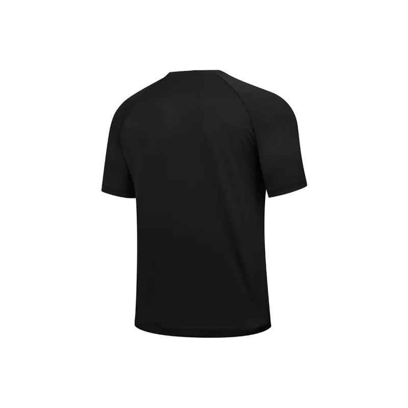 QIAODAN T Shirt Men's Black/Thick Board Print-1