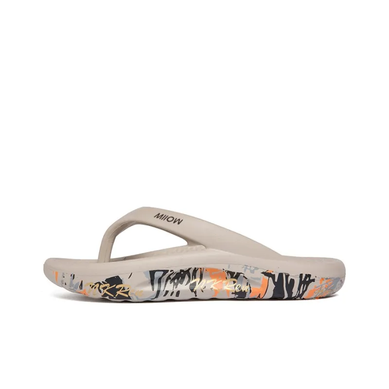 MIIOW EVA Graffiti Abrasion Resistant Slip Resistant Flip Flops Unisex-3
