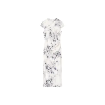 Garbege Cheongsam Women's Blue And White