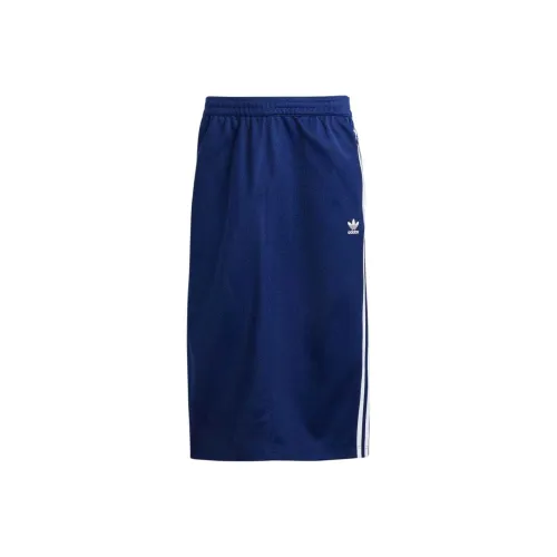 Adidas Originals Casual Long Skirt Women's Dark Blue