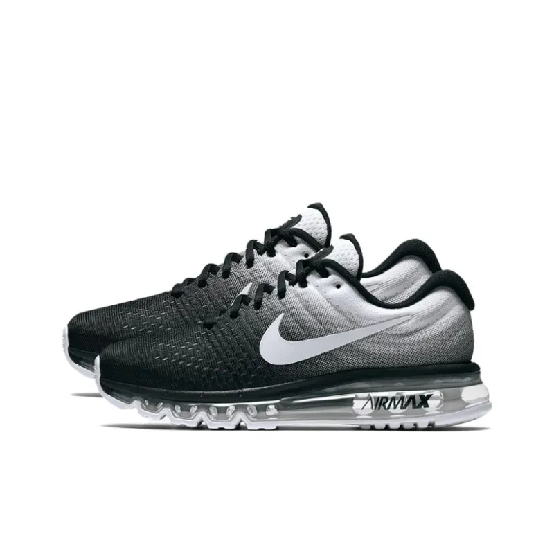 Nike Air Max 2017 Anti Slip Wear Resistant Low Top Running Shoes Unisex Black-1