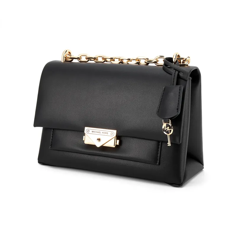 MICHAEL KORS Cece Polyurethane With Cotton And Polyester Crossbody Bag Shoulder Bag Medium Size Women's Black-1