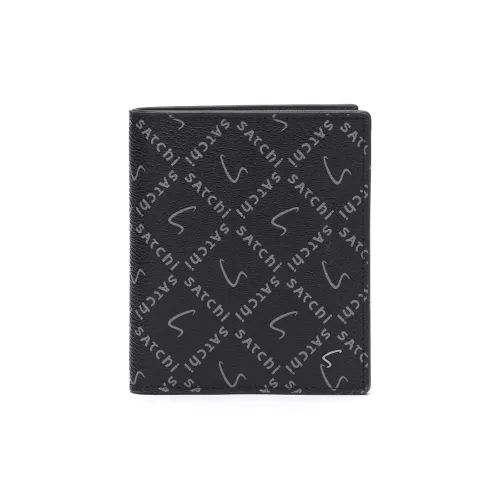 Satchi PVC Polyvinyl Chloride Wallet Regular Men's Black
