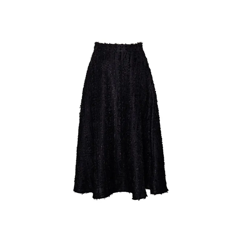 ROEYSHOUSE Casual Long Skirts Women's Black-0
