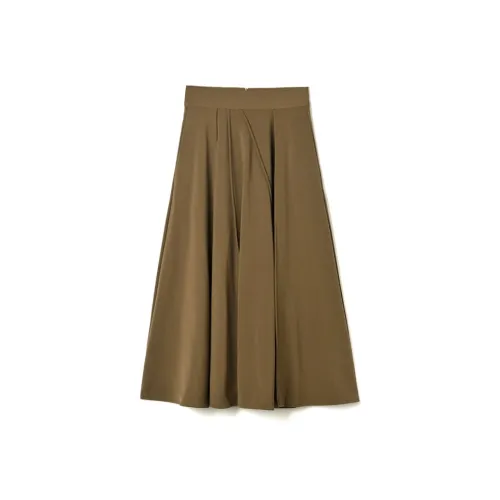 Mapping Casual Long Skirt Women's Coffee