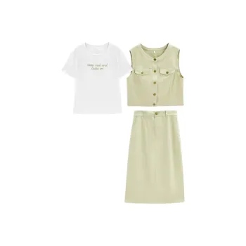 Love To Serve Skirt Set Women's Green Khaki