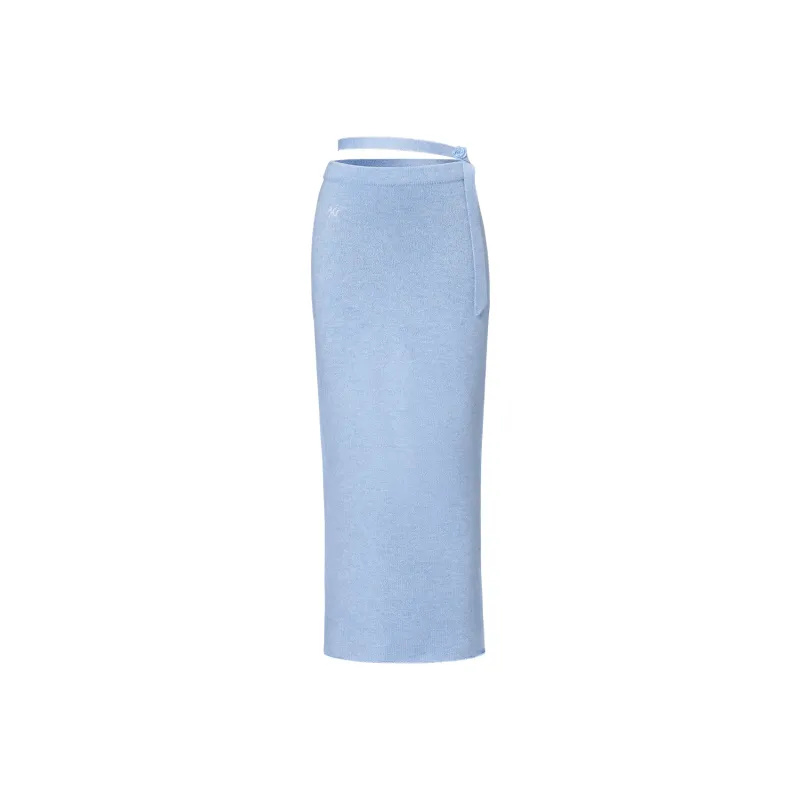 NAWS Casual Long Skirts Women's Dewy Blue-0