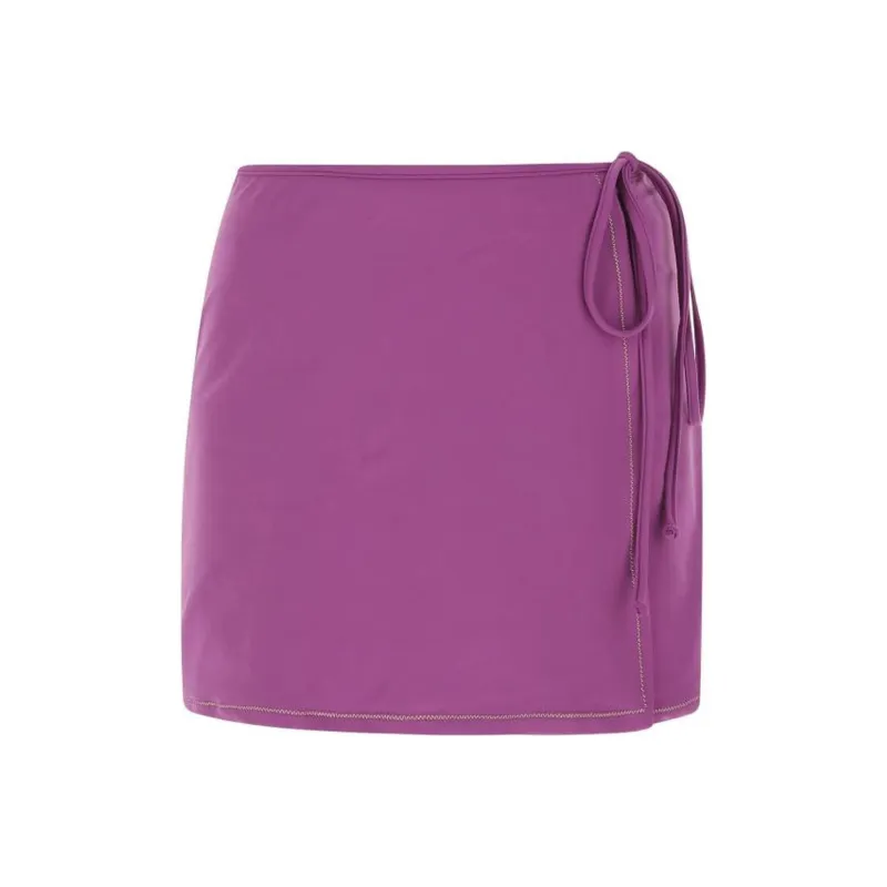 REINA OLGA Tie-Detailed Wrap Skirt-0