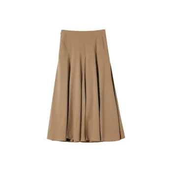 LILIXIUKE Casual Long Skirts Women's Mocha