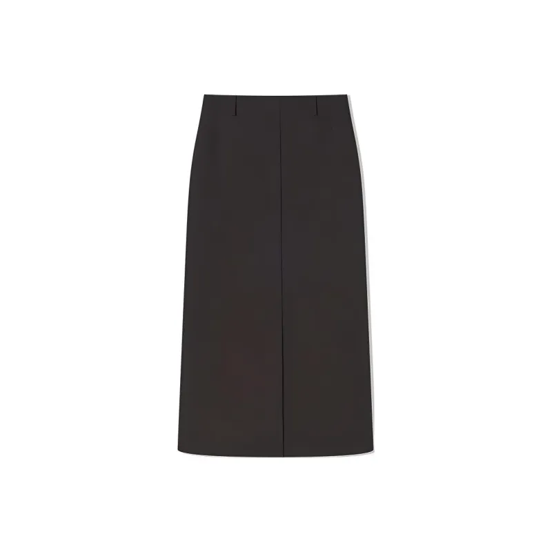 COVERINS Casual Long Skirt Women's Dark Coffee-0